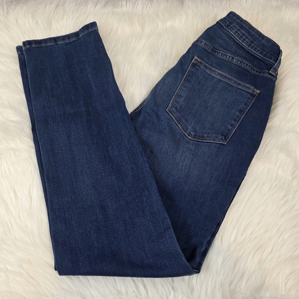 Sonoma Women's Curvy Straight Leg Blue Dark Wash Denim Jeans
